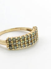 Load image into Gallery viewer, 1778: Vintage: 9ct Gold Green Topaz Stacker/Dress Ring- gorgeous green