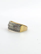 Load image into Gallery viewer, 1773: Vintage: 9ct Gold Diamonds Tiered Ring- natural, sparkling symmetry