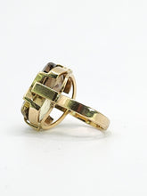 Load image into Gallery viewer, 1111: Vintage: 9ct Gold Emerald Cut Green Spinel Statement Ring- from 1970