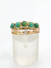 Load image into Gallery viewer, 1557: Antique & Ancient: 18ct Gold Turquoise Half-Eternity/Stacker Ring- Pre-1900