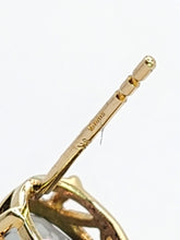 Load image into Gallery viewer, 1688: Vintage; 9ct Gold Caribbean Topaz Diamonds Stud Earrings- fabulous colours,