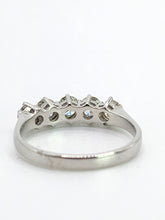 Cargar imagen en el visor de la galería, 1721: Vintage;: 18ct White Gold Diamonds Dress Stacker Ring- 1.21ct of fine, natural diamonds