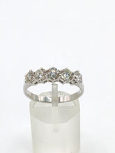 Cargar imagen en el visor de la galería, 1721: Vintage;: 18ct White Gold Diamonds Dress Stacker Ring- 1.21ct of fine, natural diamonds