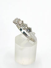 Cargar imagen en el visor de la galería, 1721: Vintage;: 18ct White Gold Diamonds Dress Stacker Ring- 1.21ct of fine, natural diamonds