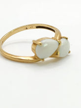 Load image into Gallery viewer, 1852: Vintage; 9ct Gold White Opals Cross-Over Stacker Ring- Symbolic beauty