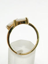 Load image into Gallery viewer, 1852: Vintage; 9ct Gold White Opals Cross-Over Stacker Ring- Symbolic beauty