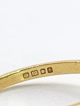 Load image into Gallery viewer, 1938: Vintage: 18ct Gold White Opal 12 Diamonds (0.36ct) Halo Ring- Lovely cut and colours