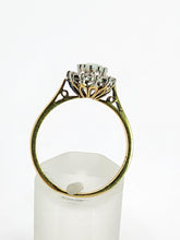 Load image into Gallery viewer, 1938: Vintage: 18ct Gold White Opal 12 Diamonds (0.36ct) Halo Ring- Lovely cut and colours