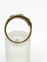 Load image into Gallery viewer, 1941: Vintage: 9ct Gold Champagne & White Diamonds Band- Geometric sparkler, nice weight