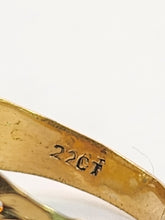 Load image into Gallery viewer, 1472: Antique: 22ct Gold Mult-Gem "Bombe" Ring- Moonstones, Turquoise, Ruby- Wonderful