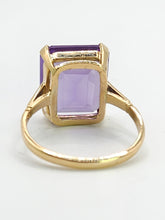 Load image into Gallery viewer, 1693:Vintage; 9ct Gold Large Emerald Cut Alexandrite Cocktail Ring- Exceptional