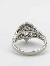 Load image into Gallery viewer, 1781: Vintage: 9ct White Gold Pink Morganite Pave Natural Diamonds (0.75ct) Dress Ring- Sparkling beauty