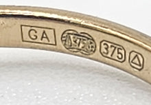 Load image into Gallery viewer, 1997: Vintage: 9ct Gold Amethyst. Peridot, Diamonds Suffragette Homage Stacker Ring- Elegant combination