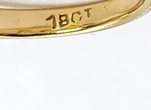 Load image into Gallery viewer, 2024: Vintage18ct Gold Diamond White Opals 3-Stone Straight Ring- a rare find