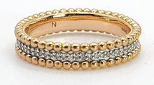 Load image into Gallery viewer, 6405: Vintage: 18ct Rose Gold 60 Diamonds Full-Eternity/Stacker Ring