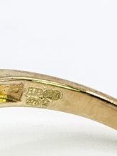 Load image into Gallery viewer, 1849: Vintage: 9ct Gold Pear-Cut Lilac Amethyst Diamonds Dress Ring-Lovely combination