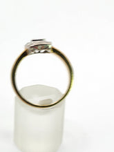 Load image into Gallery viewer, 1945: Vintage: 9crt Gold Art Deco Style Geometric Set Sapphires & Diamonds Statement Ring- lovely example