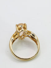 Load image into Gallery viewer, 1973: Vintage : 9ct Gold Pink Morganite Diamonds Cocktail Ring- Divine
