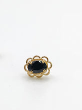 Load image into Gallery viewer, 0822: Vintage: 9ct Gold Faceted Cut Blue Sapphire Stud Earrings
