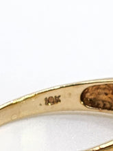 Load image into Gallery viewer, Vintage; 9ct Gold Emerald Cut Lilac Amethyst Diamonds 3-Stone Ring