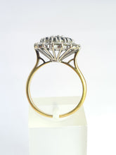 Load image into Gallery viewer, 1947: Vintage: 18ct Gold French Blue Sapphires Diamonds (1.05ct) Target Ring- Fabulous