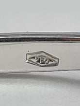 Load image into Gallery viewer, 2107: Vintage: 18ct White Gold Cornflower Blue 10 Natural Diamonds Halo Ring- Crisp, clean eye candy-