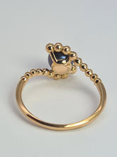 Load image into Gallery viewer, 2108: Vintage: 18ct Rose Gold Bubble Shank Blue Akoya Pearl Ring- Ergonomic beauty