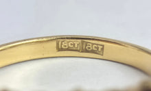 Load image into Gallery viewer, 1831: Vintage; 18ct Gold Almandine Garnets Diamonds Half-Eternity/Stacker Ring- beautifully balanced