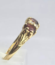 Load image into Gallery viewer, 1831: Vintage; 18ct Gold Almandine Garnets Diamonds Half-Eternity/Stacker Ring- beautifully balanced