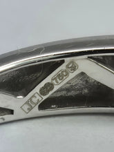 Load image into Gallery viewer, 1906: Vintage; 18ct White Gold Blue & White Diamonds Stacker/Dress Ring- something specia