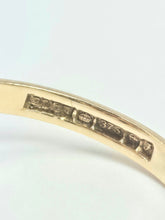 Load image into Gallery viewer, 2121: Vintage: 9ct Gold Diamond Blue Sapphires Diamonds Flower Head Ring- from 1980