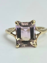 Cargar imagen en el visor de la galería, 2192: Vintage: 9ct Gold Emerald Cut Ametrine Cocktail Ring- Lush
