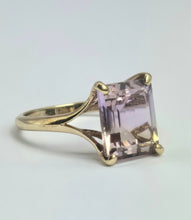 Cargar imagen en el visor de la galería, 2192: Vintage: 9ct Gold Emerald Cut Ametrine Cocktail Ring- Lush