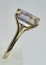 Cargar imagen en el visor de la galería, 2192: Vintage: 9ct Gold Emerald Cut Ametrine Cocktail Ring- Lush