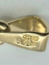 Load image into Gallery viewer, 2064 Vintage: 9ct Gold 21 Deep Blue Spinels Cross Pendant