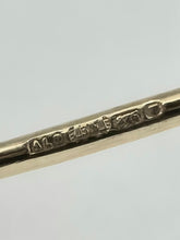 Load image into Gallery viewer, 2114: Vintage: 9ct Mixed Gold Blue 14 Sapphire 48 Diamonds Heart Shaped Stud Earrings.