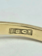 Cargar imagen en el visor de la galería, 1927: Vintage: 18ct Gold 7 Diamonds Hexagonal Set Ring- Very sparkly