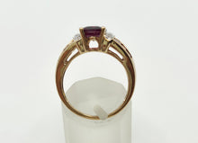 Load image into Gallery viewer, 1900: Vintage: 9ct Gold Almandine Garnets Diamonds Cocktail Ring