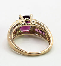 Load image into Gallery viewer, 1900: Vintage: 9ct Gold Almandine Garnets Diamonds Cocktail Ring