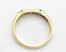 Load image into Gallery viewer, 1195: Vintage Rare: 18ct Gold Green Diopside Sapphires Stacker Ring