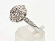 Load image into Gallery viewer, Vintage; 9ct White Gold 21 Natural Diamonds Geometric Set Ring