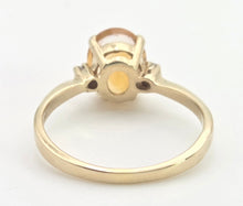 Load image into Gallery viewer, Vintage: 18ct Gold Vibrant Orange Citrine Diamonds Dress Ring