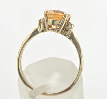 Load image into Gallery viewer, Vintage: 18ct Gold Vibrant Orange Citrine Diamonds Dress Ring