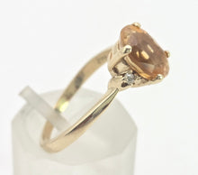 Load image into Gallery viewer, Vintage: 18ct Gold Vibrant Orange Citrine Diamonds Dress Ring