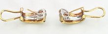 Load image into Gallery viewer, 2287 Vintage: 18ct Gold Yellow, Rose, White Gold 20 Diamonds Earrings
