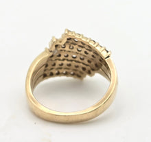 Load image into Gallery viewer, 2300 Vintage: 9ct Gold 33 Natural Champagne Diamonds Cocktail Cluster Ring
