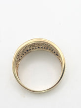 Load image into Gallery viewer, 2283: Vintage: 9ct Gold Precious Gemstones Greek Key Pattern Dress Ring - Simply Fabulous