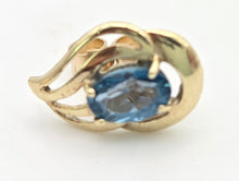 Load image into Gallery viewer, 2044 Vintage: 9ct Gold Swiss Blue Topaz Stud Earrings