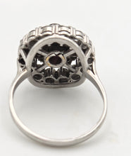 Load image into Gallery viewer, 2137 Vintage; 18ct White Gold Ruby Natural Sparkling Diamonds (2.75ct) Cluster Ring- Extraordinary