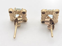 Load image into Gallery viewer, 1118 Vintage: Petite 9ct Gold Swiss Blue Topaz Necklace, Pendant, Earrings Set